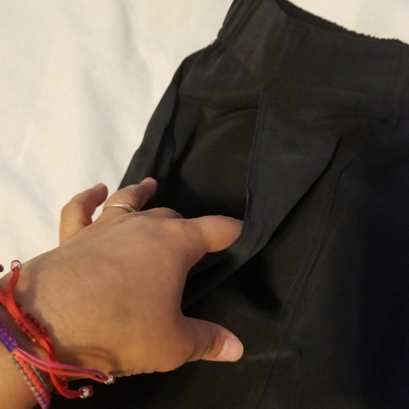 NWT Madewell Women's Dark Gray Silk Lookout Mini Skrit Size L - Picture 9 of 10